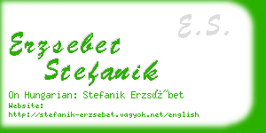 erzsebet stefanik business card